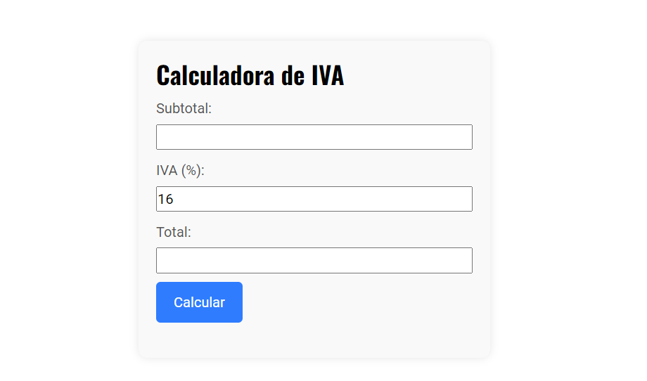 Calculadora de IVA SAT